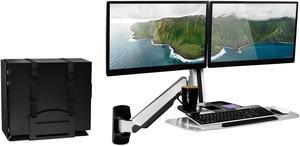Mount-It! Sit Stand Wall Mount Workstation Articulating Standing Desk MI-7906