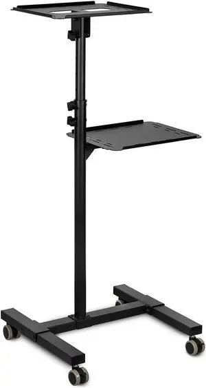 Mount-It! Mobile Projector Stand | Rolling Height Adjustable Laptop and Projector Presentation Cart