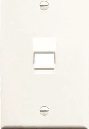 FACEPLATE, ANGLED, 1-GANG, 1-PORT, WHITE
