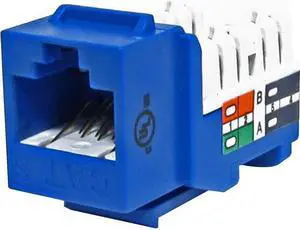 Weltron CAT6 110 Keystone Punchdown Jack - Blue