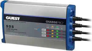 Guest On-Board Battery Charger 15A / 12V - 3 Bank - 120V Input  Amps - Output = 15A ; Amps Per Bank = 5A ; Banks =