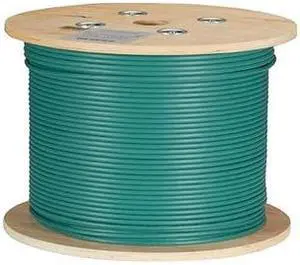 Black Box GigaTrue CAT6A 650-MHz Bulk Cable - PVC Riser, Solid, Green, 1000 ft.