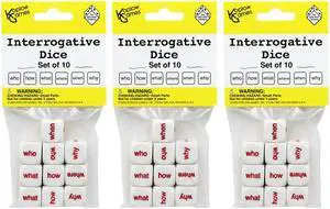KOPLOW GAMES (3 PK) INTERROGATIVE DICE SET OF 10 KOPLOW GAMES (3 PK) INTERROGATIVE DICE SET OF 10