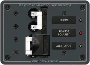 Blue Sea 8032 AC Toggle Source Selector 120V AC - 30AMP - White Switches [8032]