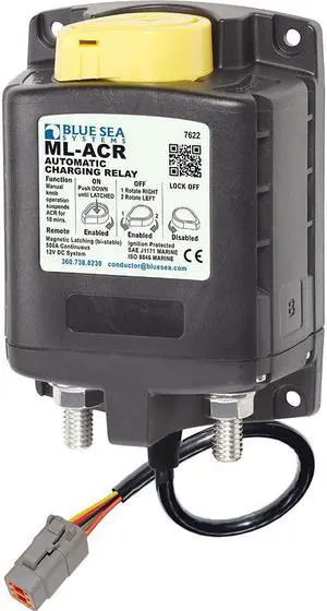 BLUE SEA 7622100 ML ACR CHARGING RELAY WITH MANUAL
