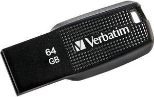 Verbatim 64GB Ergo USB 2.0 Flash Drive - Black  70877