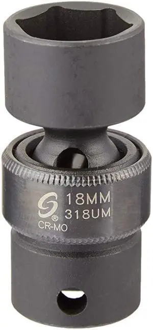SUNEX TOOLS 318UM SUNEX TOOLS 318UM - 3/8 DRIVE 18MM UNIVERSAL IMPACT SOCKET