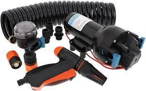 JABSCO HOTSHOT HD6 HEAVY DUTY WASHDOWN PUMP W/ 25' HOSECOIL