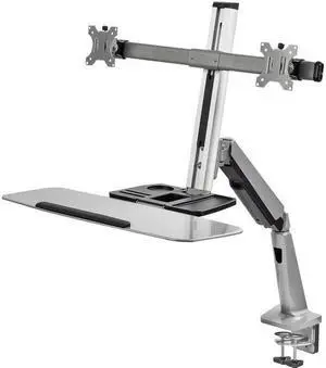 Siig Mounting Arm For Monitor Keyboard - Silver