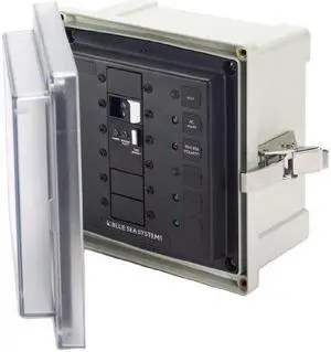 BLUE SEA 3120 240V ELCI MAIN + 2 BLANK PANEL ENCLOSURE