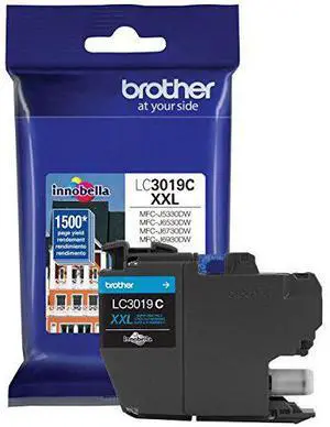 BROTHER INTERNATIONAL CORPORAT LC3019C SUPER HIGH YIELD XXL CYAN INK CARTRIDGE
