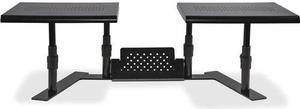 Allsop Dual Monitor Stand Steel 32"Wx14"Dx6-1/10"-8-2/5" Black 31883