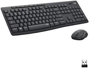 Logitech MK295 Wireless Mouse  Keyboard Combo with SilentTouch Technology Full Numpad Advanced Optical Tracking LagFree Wireless 90 Less Noise  Graphite