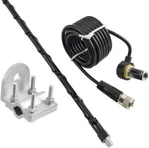 ROADPRO R RPPS-13KB 3     PLATINUM SERIES SINGLE MIRROR MOUNT CB ANTENNA KIT  1000W BLACK