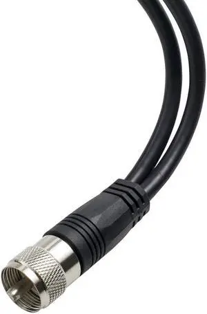 ROADPRO R RP-12CCP 12     CB ANTENNA CO-PHASE COAX CABLE WITH  3  PL-259 CONNECTORS  BLACK