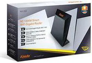 KASDA IEEE 802.11ac Ethernet Wireless Router - 2.40 GHz ISM Band - 5 GHz UNII Band - 4 x Antenna(4 x Internal) - 1200 Mbit/s Wireless Speed - 4 x Network Port - 1 x Broadband Port - USB - Gigabit Ethe