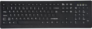 TG3 ELECTRONICS INC KBA-CK104S-BNUN-US CLEANABLE SEALED BLACK KEYBOARD; 104 KEY WITHSTANDS HOSPITAL GRADE CLEANERS AND