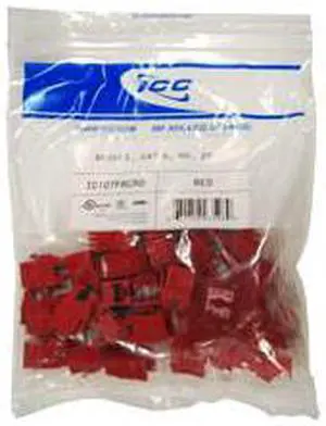 ICC CAT6JKPK-RD IC107L6CRD CAT 6, EZ, 25 PK, RD