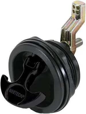 WHITECAP T-HANDLE LATCH BLACK/BLACK NYLON NON LOCKING