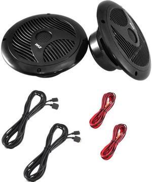 Pyle PLMR6LEB Hydra Series 6.5 150-Watt Dual-Cone Waterproof Marine-Grade Speakers with Programmable Multicolor LEDs
