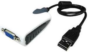 AddOn USB 2.0 (A) Male to VGA Female Black Adapter - 100% compatible and guaranteed to work