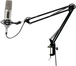 Pyle PMKSH01 Universal Table Clamp Boom Shock Microphone Mount
