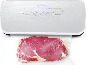 NUTRICHEF PKVS18SL Nutrichef Automatic Food Vacuum Sealer - Electric Air Sealing Preserver System (Silver)