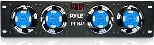 PylePro PFN41 19 in. Rack Mount Cooling Fan System with Temperature Display