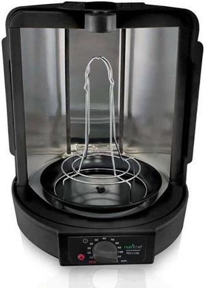 NutriChef Black Vertical Countertop Rotisserie Rotating Oven PKRT16BK