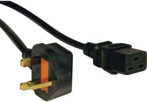 Tripp Lite Model P052-008 8 ft. UK Computer Power Cord, C19 to BS1363, 13A, 250V, 16 AWG, 8 ft. (2.43 m), Black