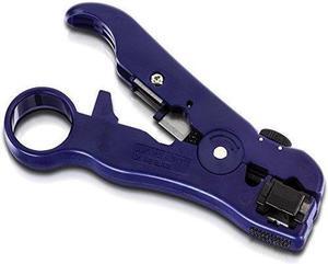 TRENDnet Universal Stripping and Cutting Tool, RG59/6/11/7, UTP, STP, CAT5, 4P/6P/8P, Flat & Round Cables, Adjustable Blade Depth, TC-CT70