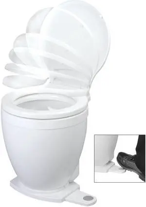 JABSCO LITE FLUSH 12V ELECTRIC TOILET WITH FOOTSWITCH 58500-0012
