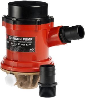 JOHNSON PUMP PRO SERIES 1600 GPH LIVEWELL/BAITWELL PUMP 12V 16004B