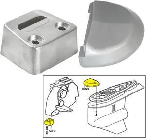 TECNOSEAL ANODE KIT VOLVO SX W/ HARDWARE ALUMINUM POLYBAG 20708AL