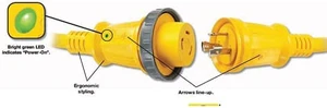 HUBBELL HBL61CM08LED 30 AMP 50 FOOT CORDSET WITH LED HUBBELL HBL61CM08LED 30 AMP 50 FOOT CORDSET WITH LED