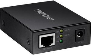 TRENDnet 1000BASE-T to SFP Fiber Media Converter, Gigabit Ethernet to SFP Media Converter, 4Gbps Switching Capacity, TFC-GSFP