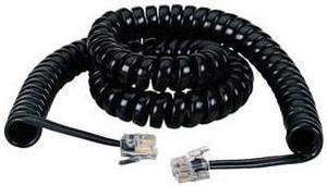 12-FT. BLACK COILED TELEPHONE H