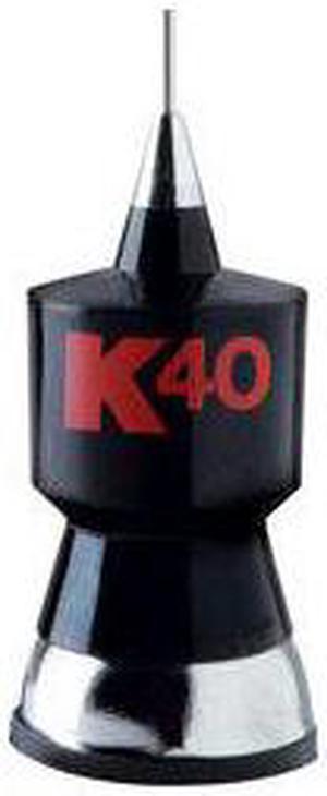 K40 R  ANTENNAS   ACCESSORIES K-40 57 25 CB ANTENNA KIT WITH STAINLESS STEEL WHIP  BLACK W RED K40 LOGO
