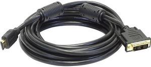 Monoprice HDMI to DVI Adapter Cable - 15 Feet - Black | Standard, Ferrite Cores, 28AWG, Compatible with AVCHD / PlayStation 3 and More