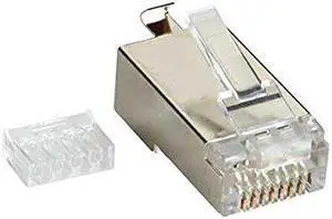 MODULAR PLUG - CAT6, SHIELDED, RJ-45, 50-PACK, GSA, TAA, 45 DAY STANDARD RETURN