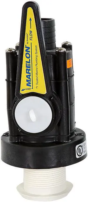 Forespar Performance Products 904045ABYC Forespar Marelon Full-flow Seacock & 1-1/4" Mushroom Through-hull