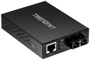 TRENDnet 100 Base-T to 100 Base-FX Multi-Mode SC Fiber Converter, Standalone, 10/100 Mbps Auto-MDIX Fast Ethernet Port, Fiber Networking up to 2 km (1.25miles), 200 Mbps Switching Capacity, TFC-FMSC