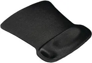 Allsop 30191 Ergoprene Gel Mouse Pad With Wrist Rest, Black