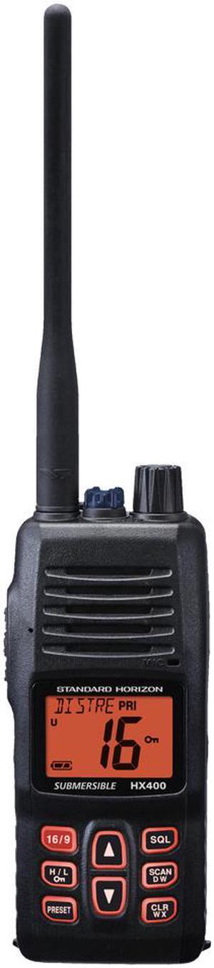 Standard Horizon HX400IS Handheld VHF Radio with LMR Channels and Pre-Programmed NOAA Weather