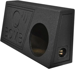 QPOWER QBTRUCK110V Qpower Single 10 Truck Ported SPL Empty Woofer Box with Bed Liner Spray QPOWER QBTRUCK110V Qpower Single 10 Truck Ported SPL Empty Woofer Box with Bed Liner Spray