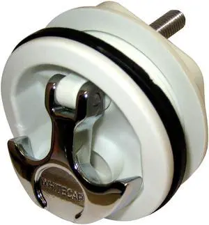 Whitecap T-Handle Latch - Chrome Plated Zamac/White Nylon - No Lock... [S-230WC]