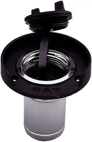 Perko Gas Fill f/1-1/2" Hose - Chrome Plated Zinc Black Flange