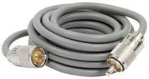 ASTATIC TM 302-10274 9     RG8X CABLE WITH PL259 CONNECTORS  GREY  A8X9
