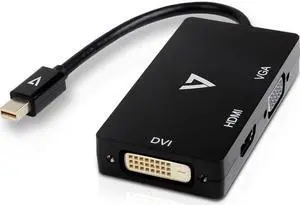 V7-CABLES V7MDP-VGADVIHDMI-1E 0.3FT BLACK MINI DP TO VGA M/F V7-CABLES V7MDP-VGADVIHDMI-1E 0.3FT BLACK MINI DP TO VGA M/F