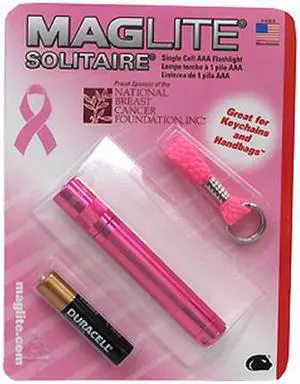 MAGLITE K3AMW6 MAGLITE Incandescent 1-Cell AAA Solitaire Flashlight NBCF Pink